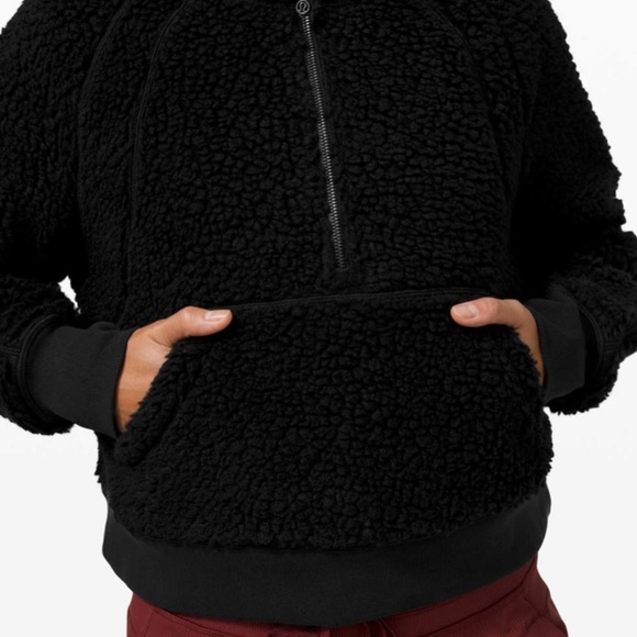 Lululemon SHERPA Oversized Half-Zip Hoodie Black Size XL/XXL - Picture 2 of 5